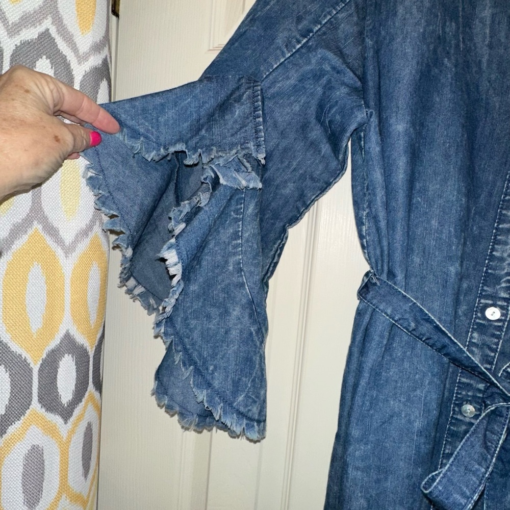Denim Blue Women's Dress - Picture 2 of 5